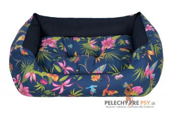 Pelech Cazo Flower | modrýs praktickým a snímateľným poťahom vyrobeným zo 100 % bavlny odolnej proti oderom, nová kolekcia Spring 2019.