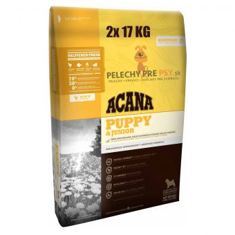 Krmivo Acana Heritage Puppy & Junior 2x17 Kg