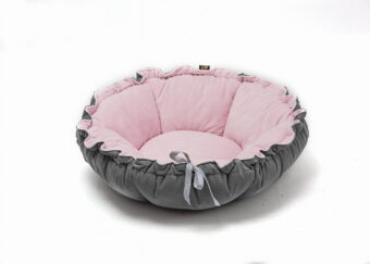 Pelech Lauren DAISY – Zamat – Sivý velvet + ružová